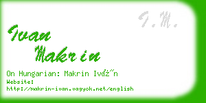 ivan makrin business card